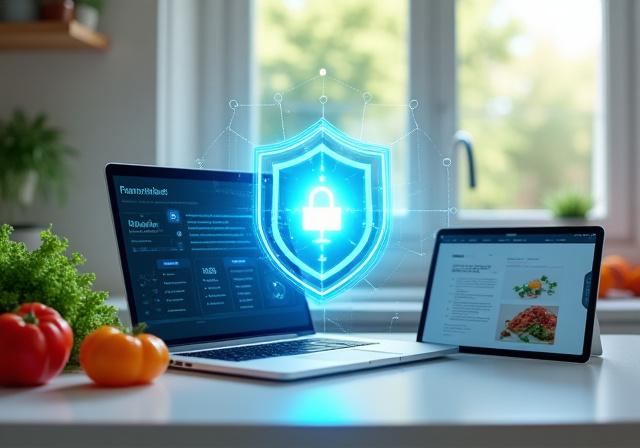 Secure digital environment for cooking data