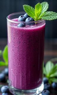 Blueberry and kale smoothie
