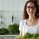 Nutritionist in modern kitchen