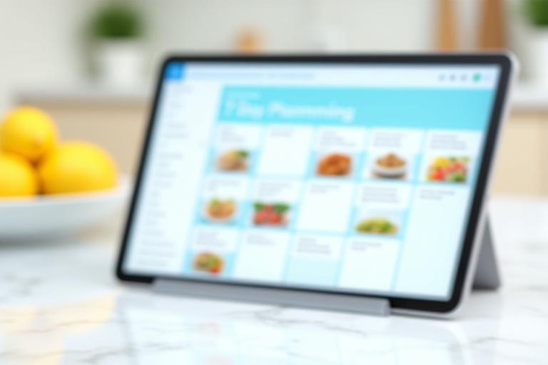 A beautiful digital meal planning interface
